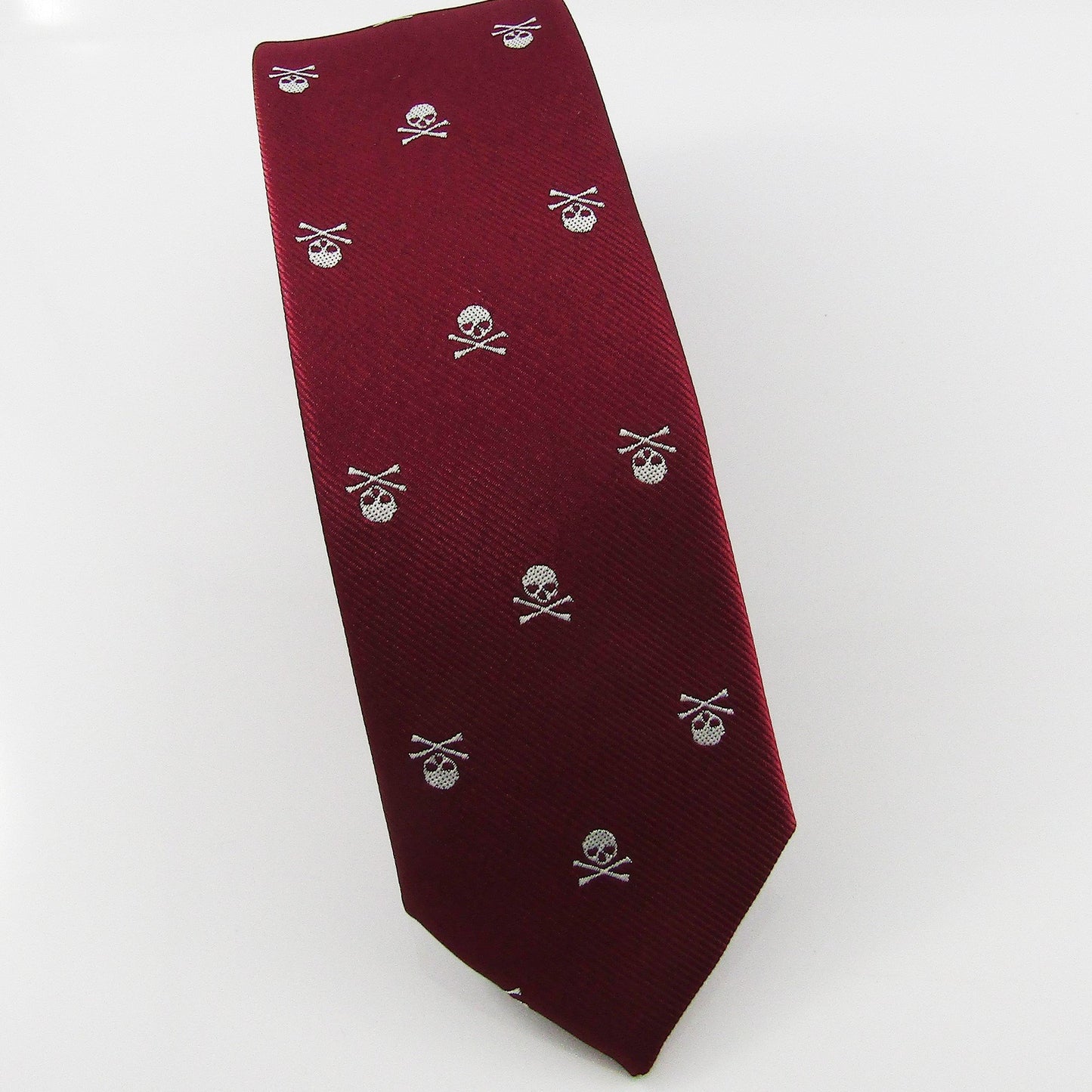 Mens Skull & Crossbones Tie Soft Touch Polyester 1450mm Select Colour