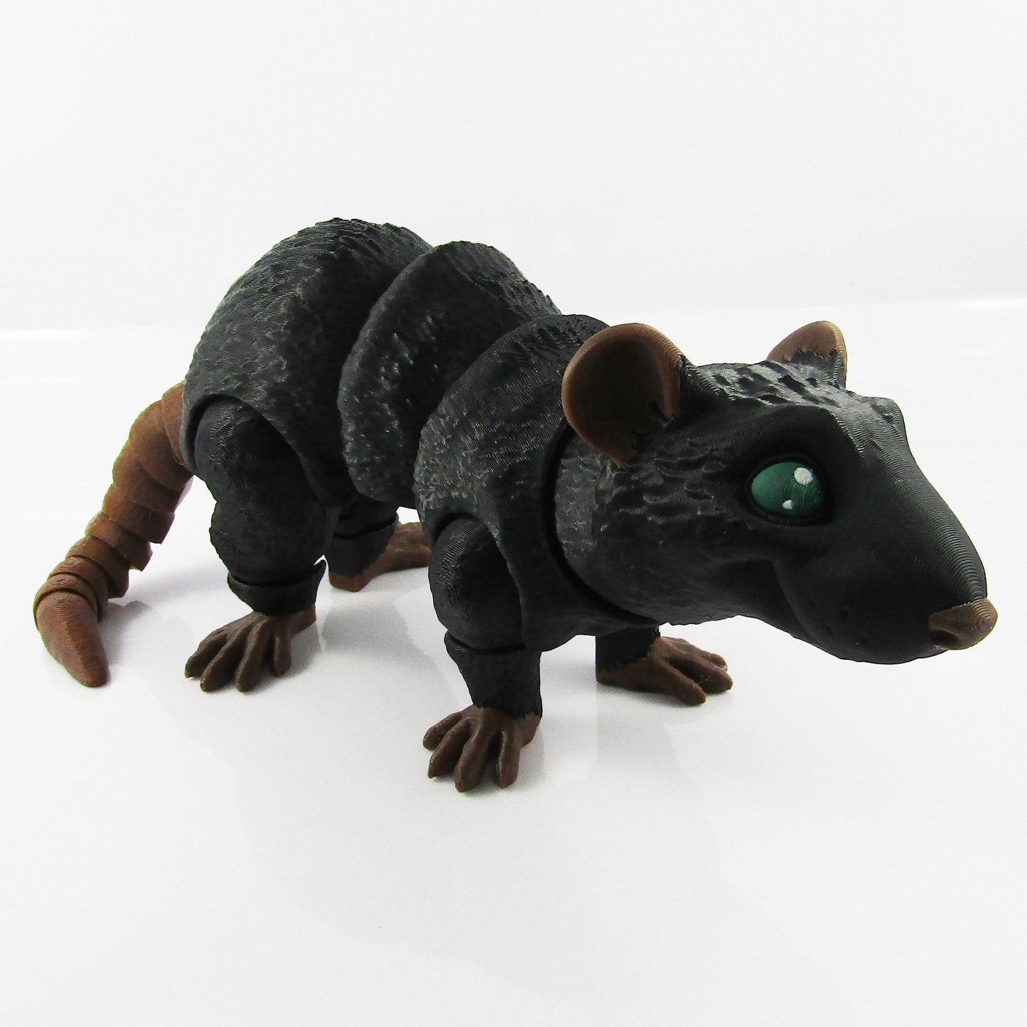 Articulated Posable Rat 3D Fidget Toy Desk Decor Pick Colour & Size