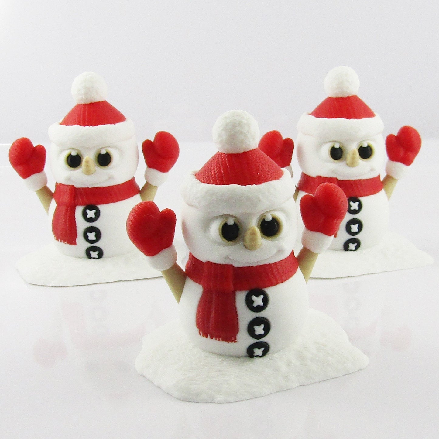3D Christmas Snowman Figurine – 7.5 cm | Holiday Decoration | Cute Winter Gift