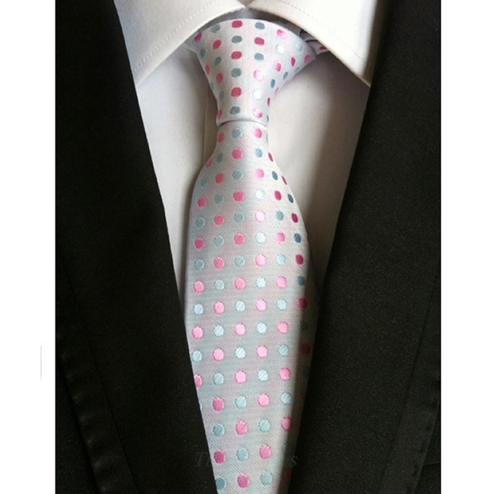 Mens Spotted Tie Soft Touch Polyester Select from 6 Colours!