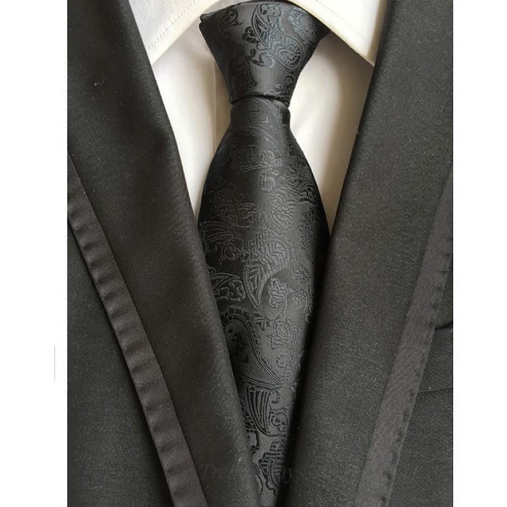 Mens Embossed Paisley Tie Soft Touch Polyester Select Colour