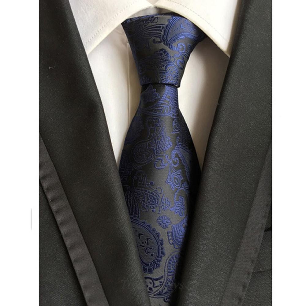 Mens Embossed Paisley Tie Soft Touch Polyester Select Colour