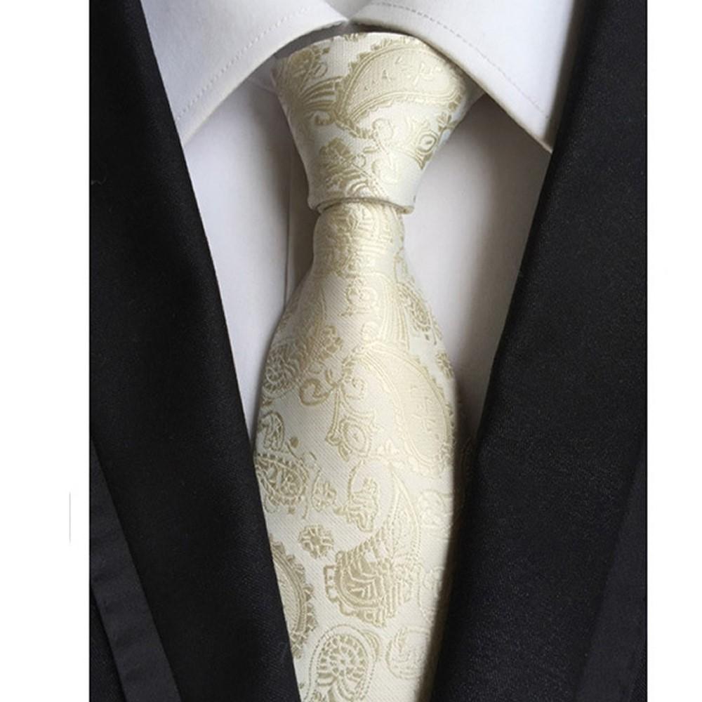 Mens Embossed Paisley Tie Soft Touch Polyester Select Colour