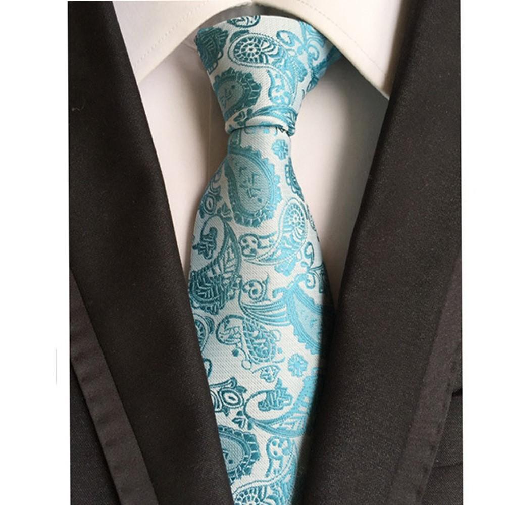 Mens Embossed Paisley Tie Soft Touch Polyester Select Colour