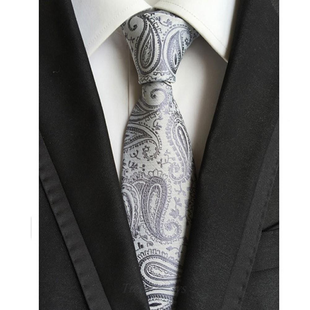Mens Embossed Paisley Tie Soft Touch Polyester Select Colour