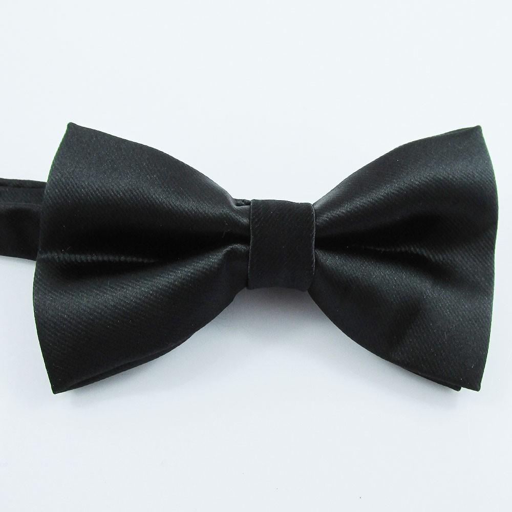 Classic Solid Colour Bowtie Tie Soft Touch Polyester Adjustable Select Colour