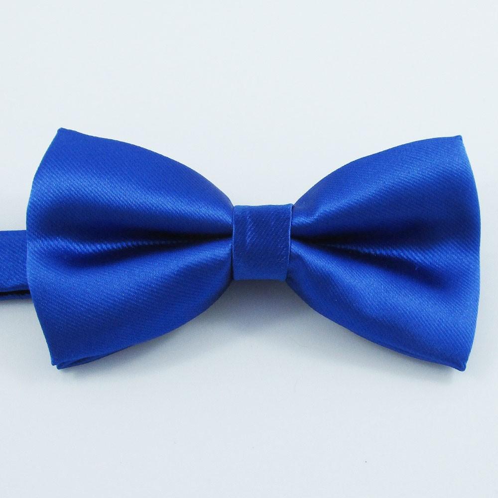 Classic Solid Colour Bowtie Tie Soft Touch Polyester Adjustable Select Colour