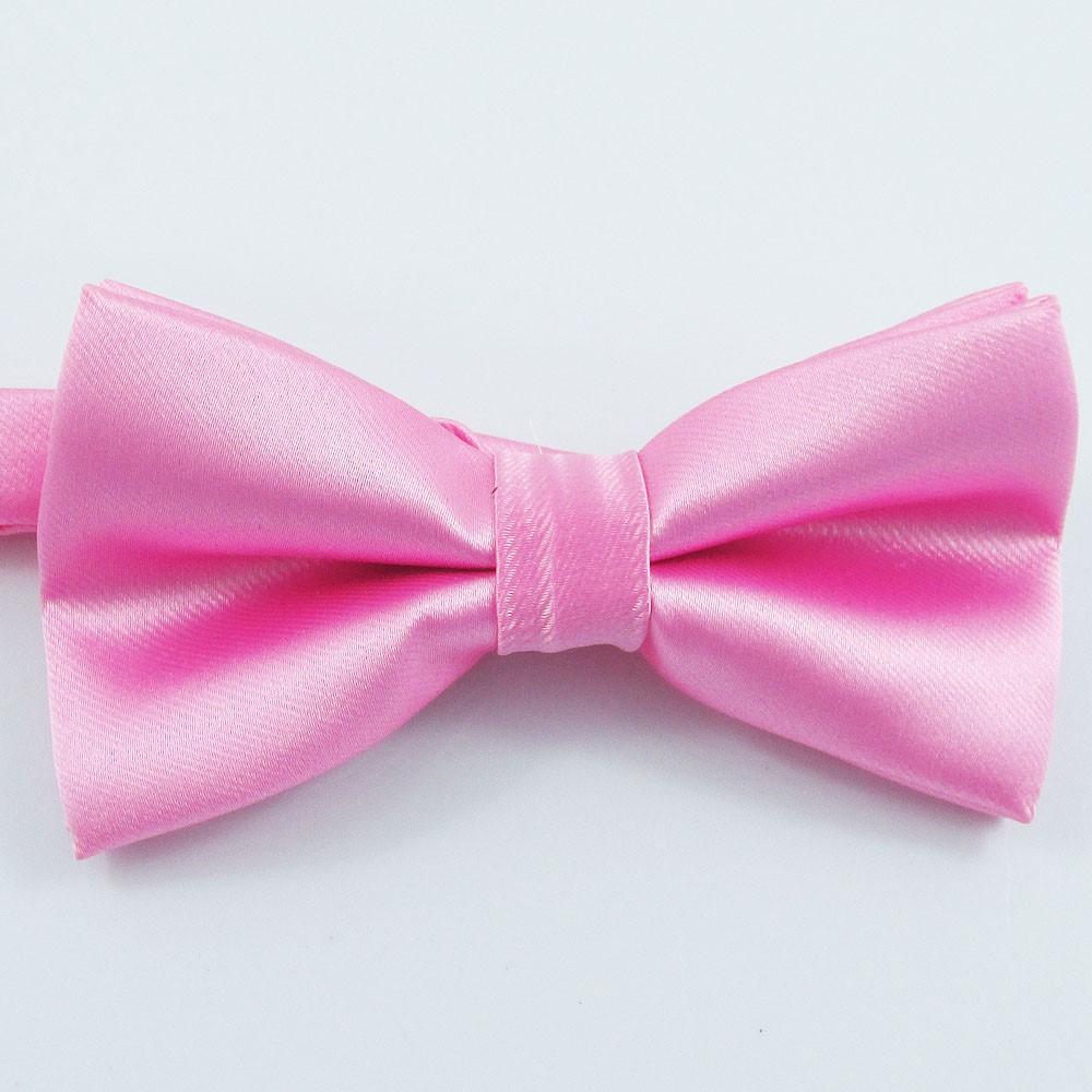 Classic Solid Colour Bowtie Tie Soft Touch Polyester Adjustable Select Colour
