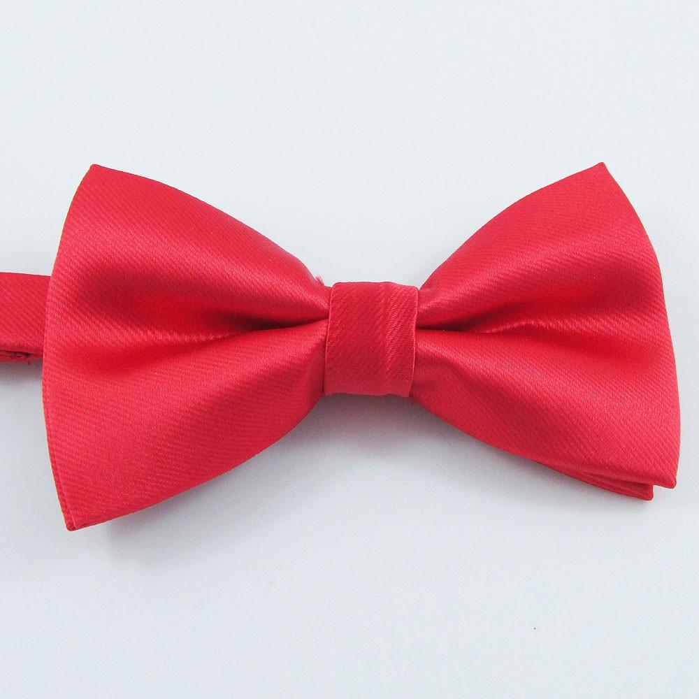 Classic Solid Colour Bowtie Tie Soft Touch Polyester Adjustable Select Colour