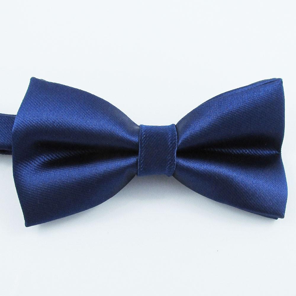 Classic Solid Colour Bowtie Tie Soft Touch Polyester Adjustable Select Colour