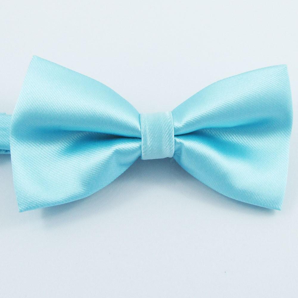Classic Solid Colour Bowtie Tie Soft Touch Polyester Adjustable Select Colour