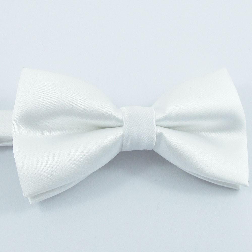 Classic Solid Colour Bowtie Tie Soft Touch Polyester Adjustable Select Colour