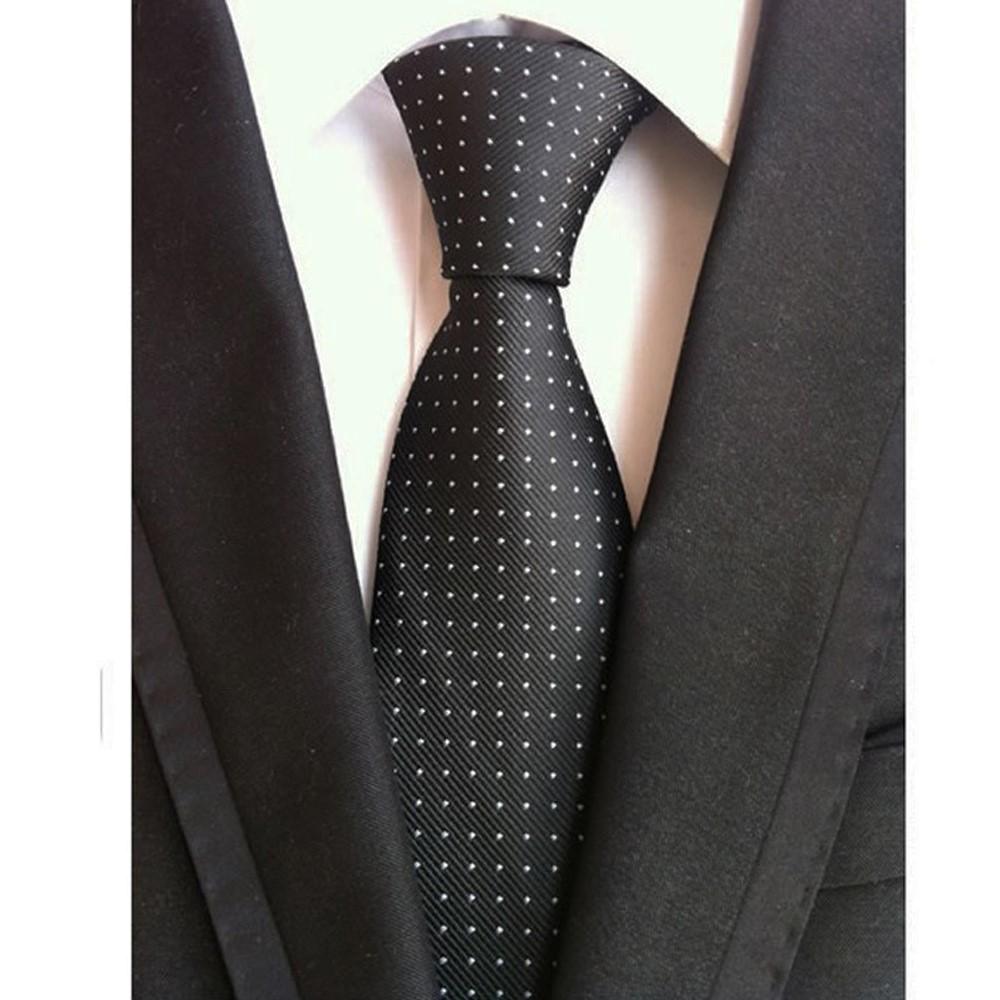 Mens Hail Spot Tie Soft Touch Polyester 1460mm Select Black Blue or Red