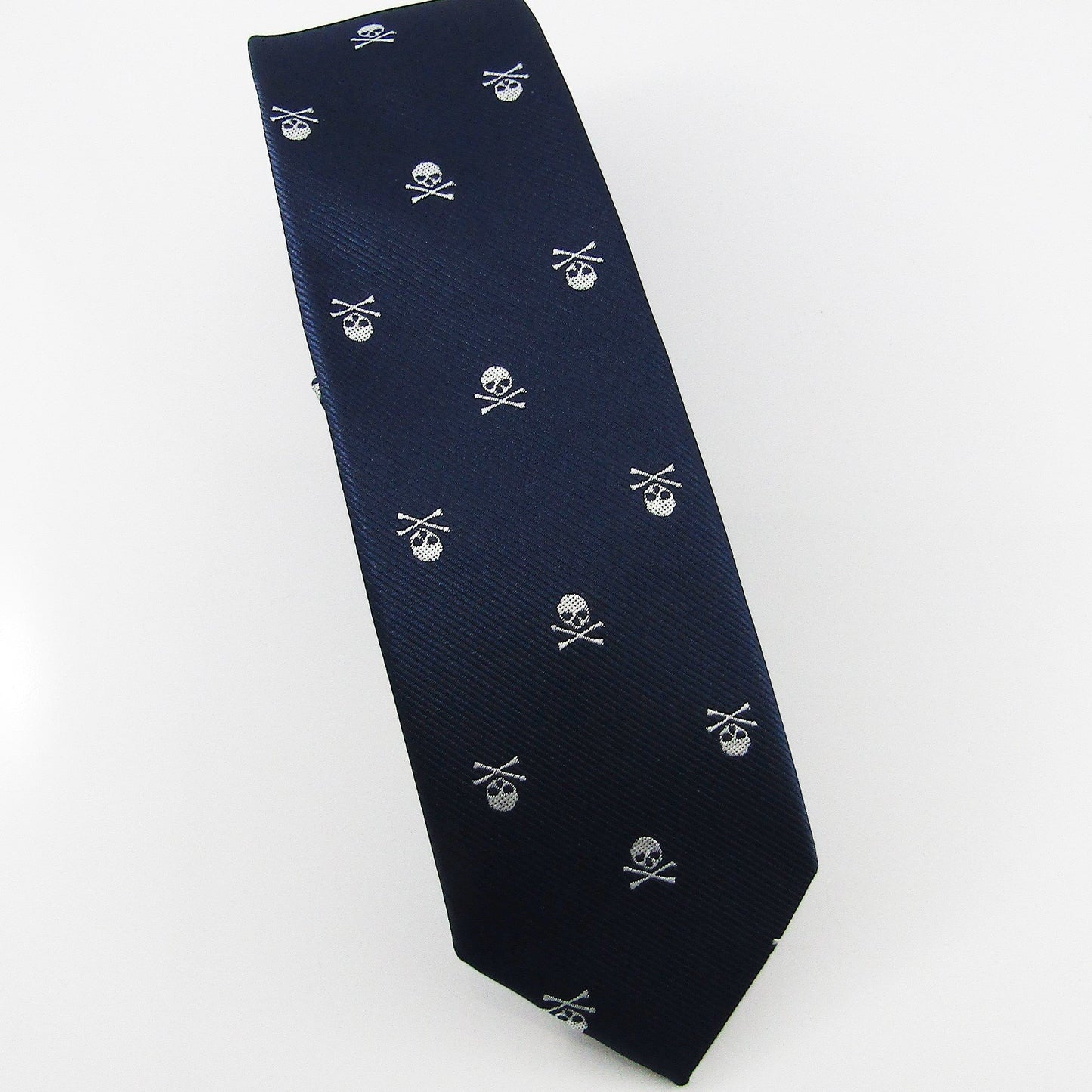 Mens Skull & Crossbones Tie Soft Touch Polyester 1450mm Select Colour