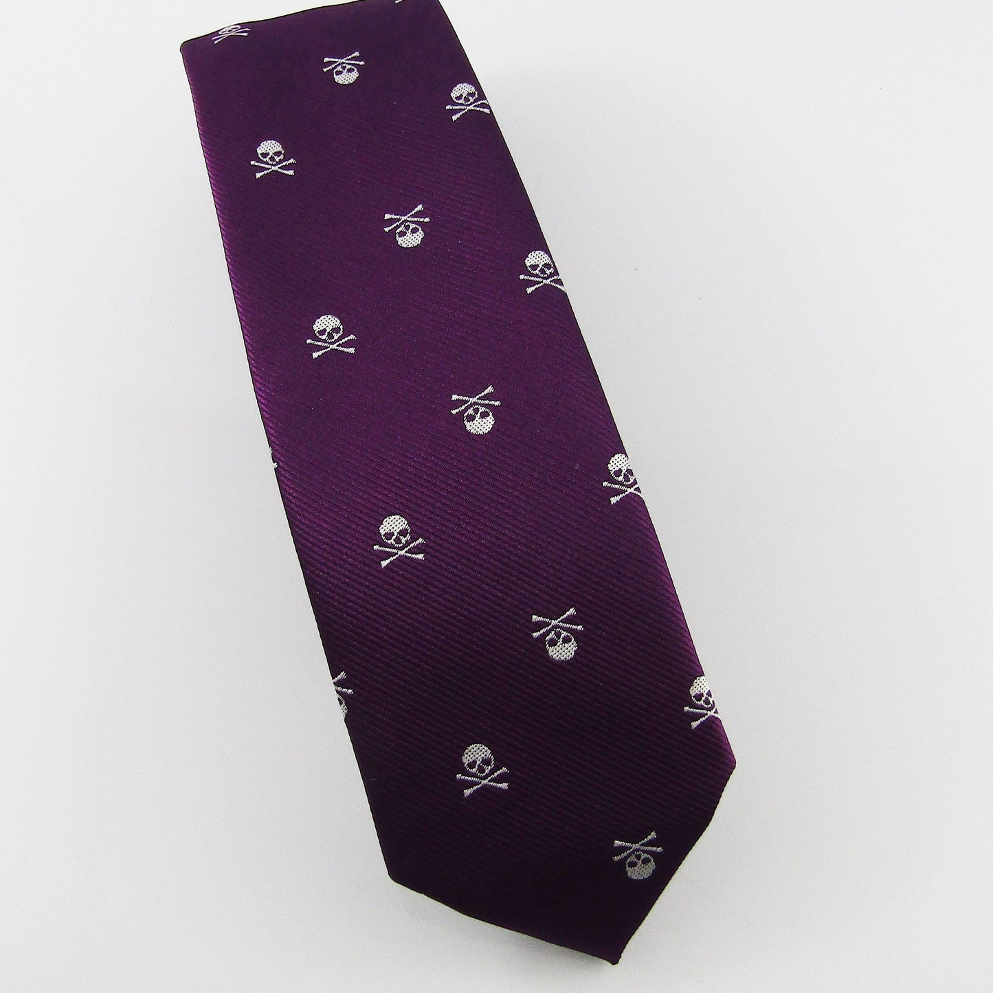 Mens Skull & Crossbones Tie Soft Touch Polyester 1450mm Select Colour