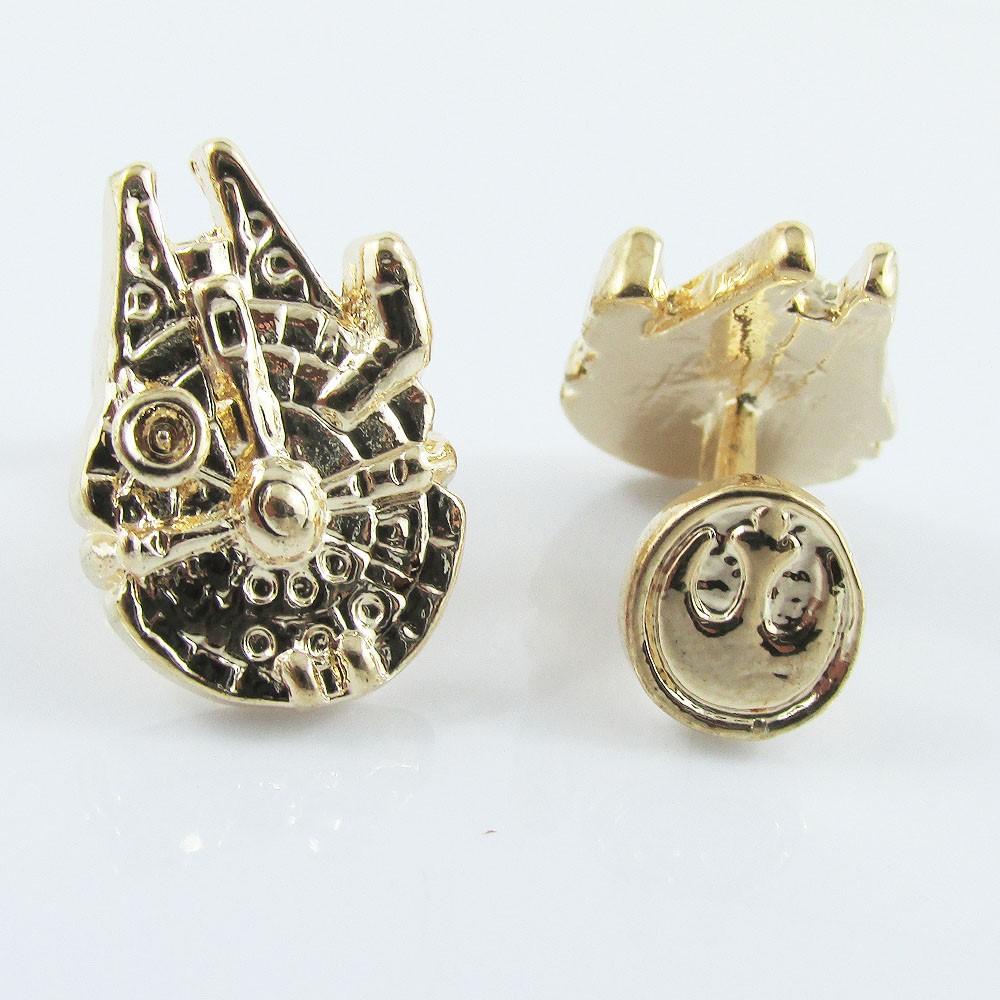 Starwars Inspired Spaceship Cufflinks FREE Black Gift Bag! Select Colour