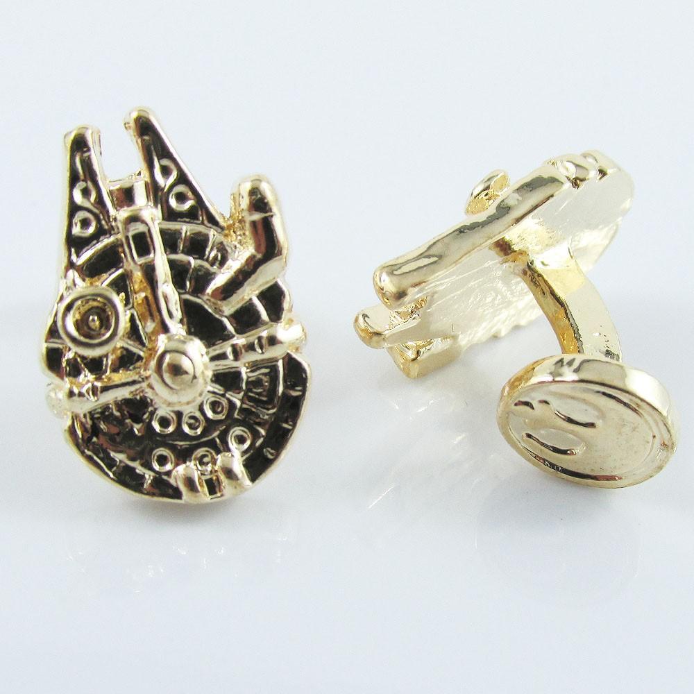 Starwars Inspired Spaceship Cufflinks FREE Black Gift Bag! Select Colour
