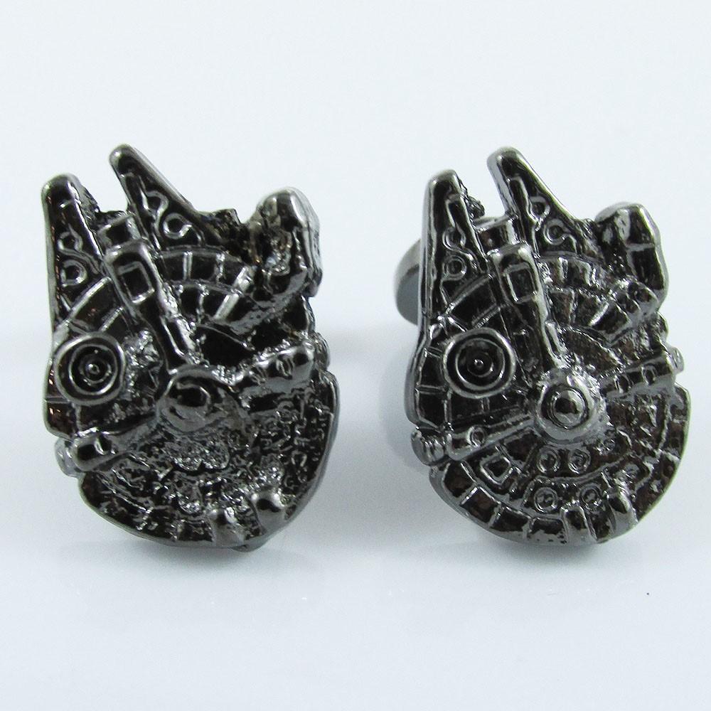 Starwars Inspired Spaceship Cufflinks FREE Black Gift Bag! Select Colour
