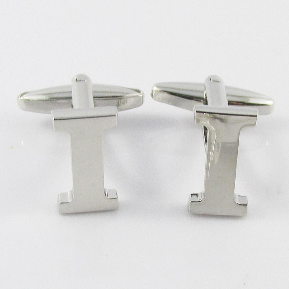 Silver Brass A-Z Letter Initial Monogram Cufflinks FREE Gift Bag! Select Letter