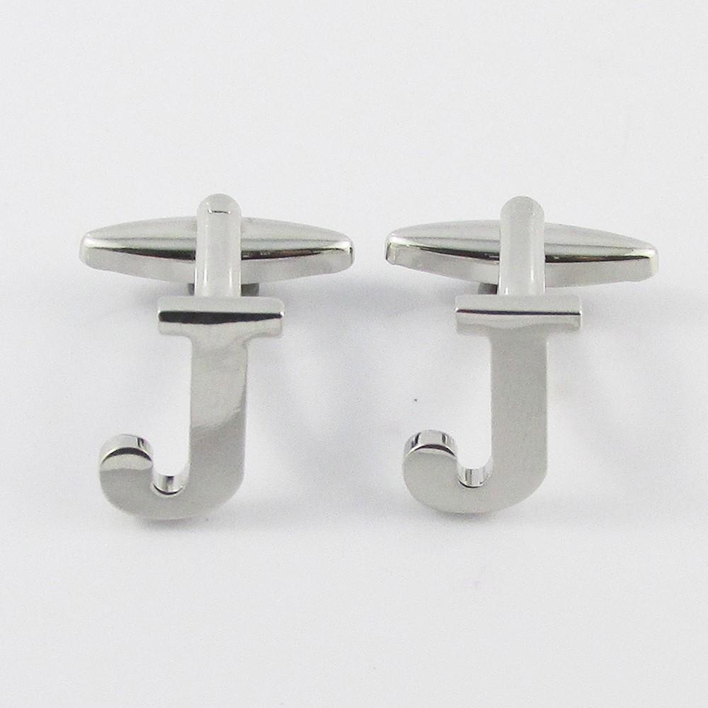 Silver Brass A-Z Letter Initial Monogram Cufflinks FREE Gift Bag! Select Letter