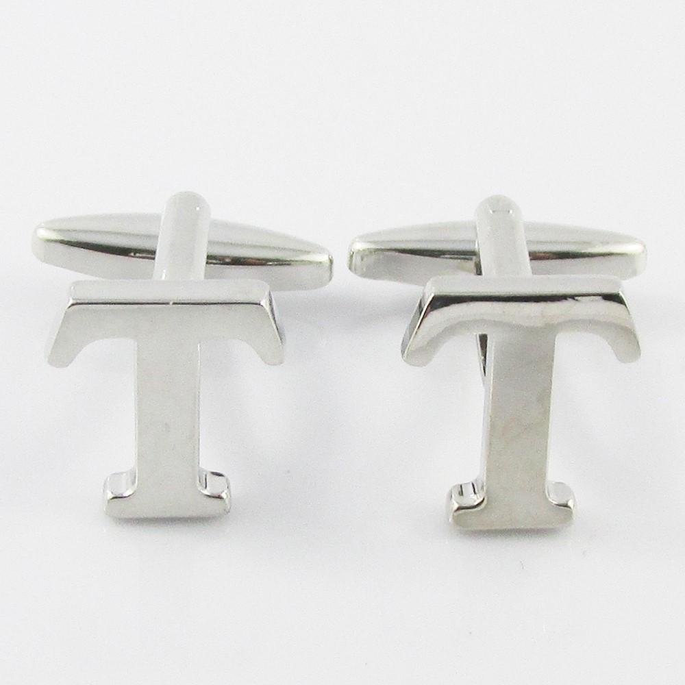 Silver Brass A-Z Letter Initial Monogram Cufflinks FREE Gift Bag! Select Letter