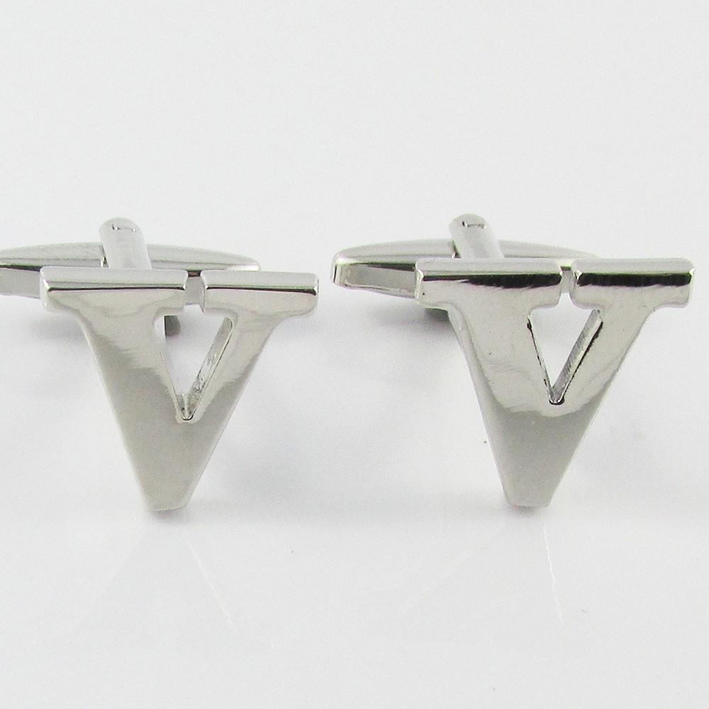 Silver Brass A-Z Letter Initial Monogram Cufflinks FREE Gift Bag! Select Letter