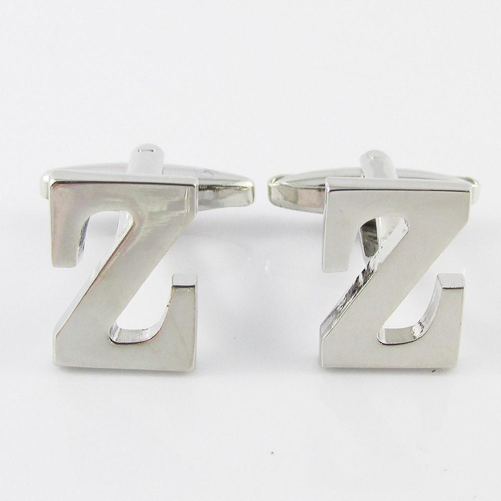 Silver Brass A-Z Letter Initial Monogram Cufflinks FREE Gift Bag! Select Letter