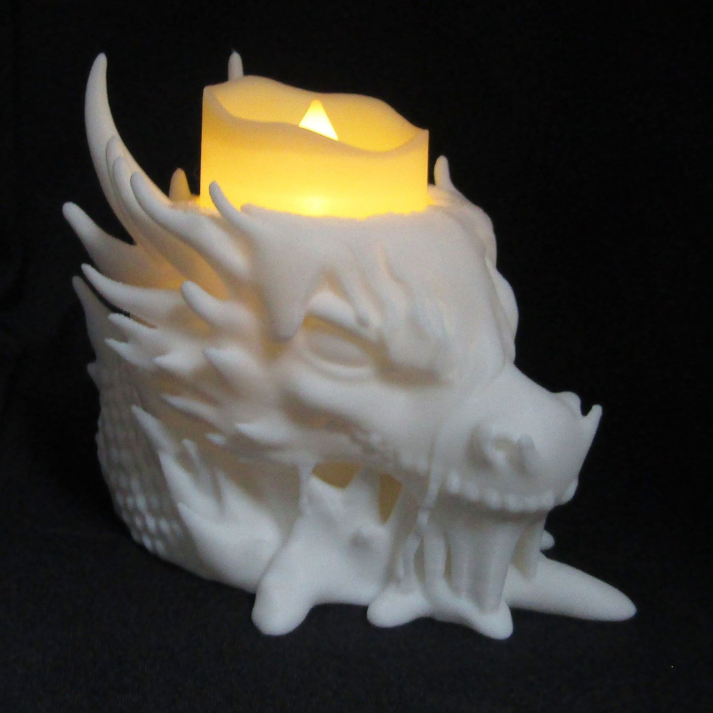 Dragon Head Tealight Holder Fantasy Decor for the Dragon Lover