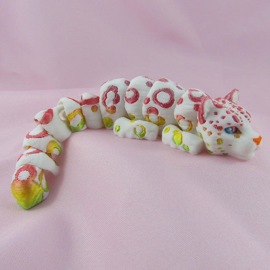Articulated Baby Rainbow Snow Leopard 3D Fidget Toy Desk Decoration Gift