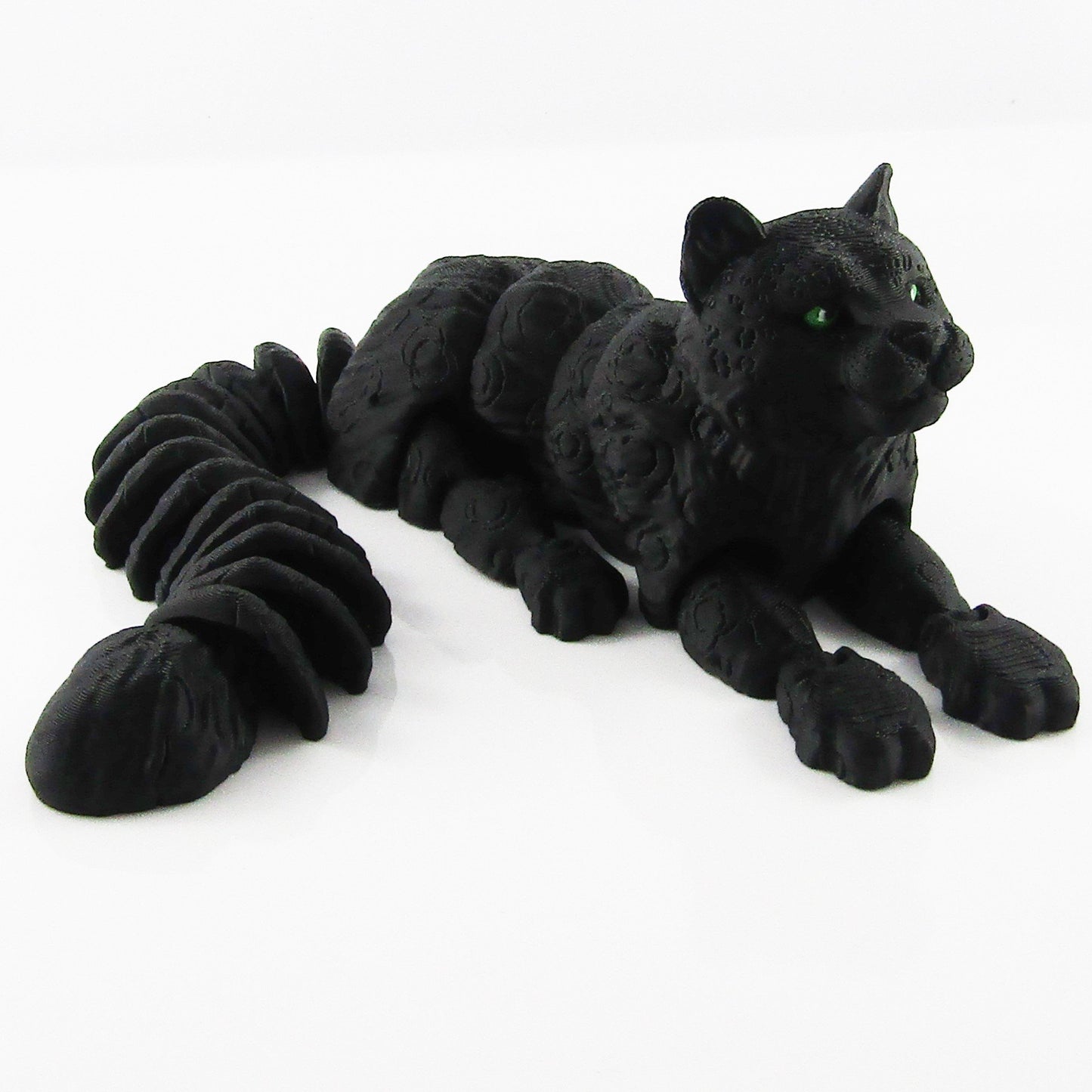 Articulated Posable Black Leopard 3D Fidget Toy Desk Decoration Pick Size