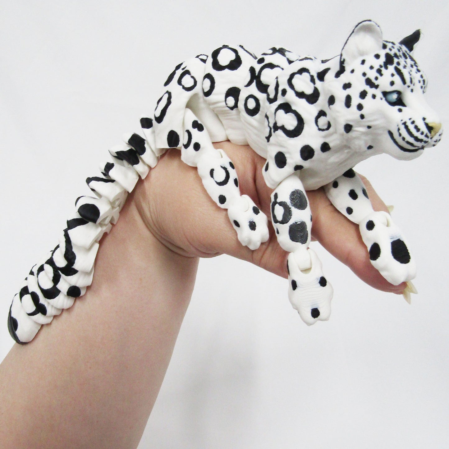 Articulated Posable Snow Leopard 3D Fidget Toy Desk Decoration Select Size