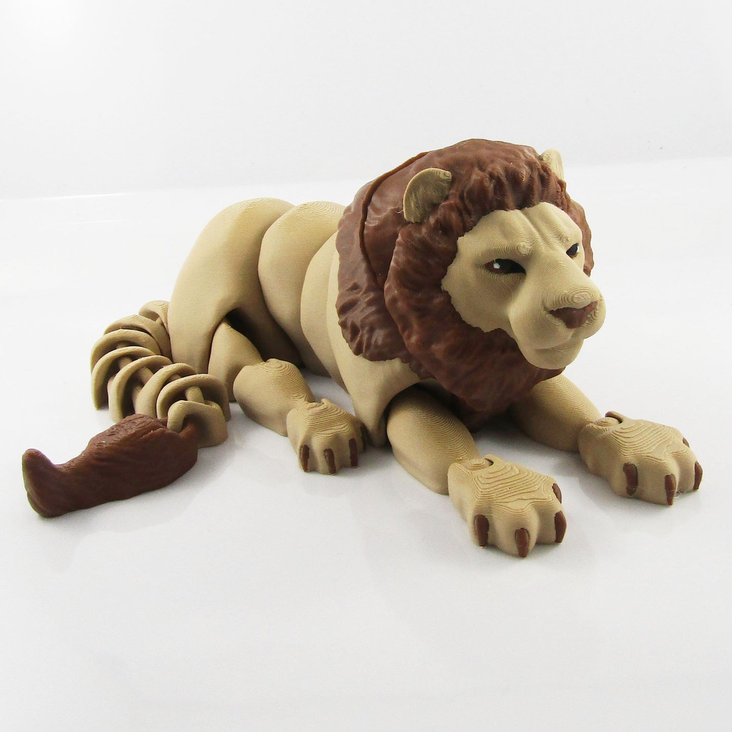Articulated Posable Lion Big Cat 3D Fidget Toy Desk Decoration Pick Size