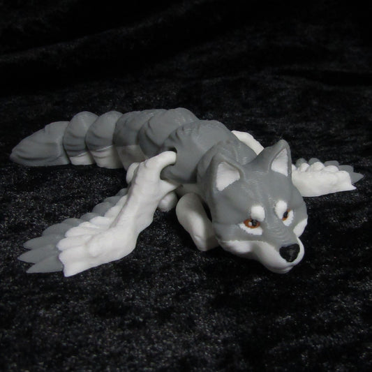 Articulated Baby Wolf and Flying Wolf 3D Fidget Toy Desk Decoration Gift