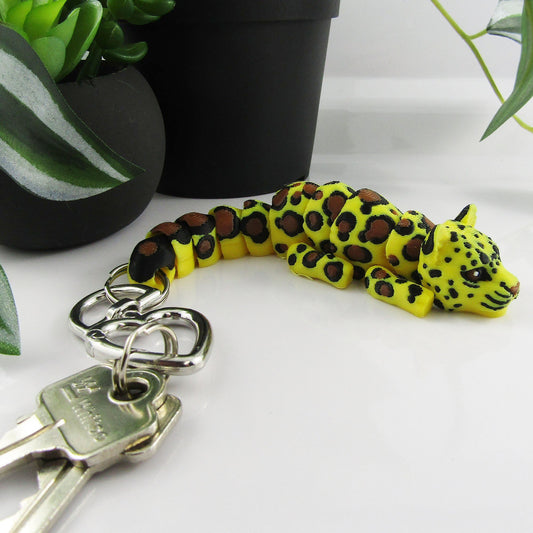 Articulated Baby Leopard 3D Fidget Toy Keychain Bag Tag Decoration