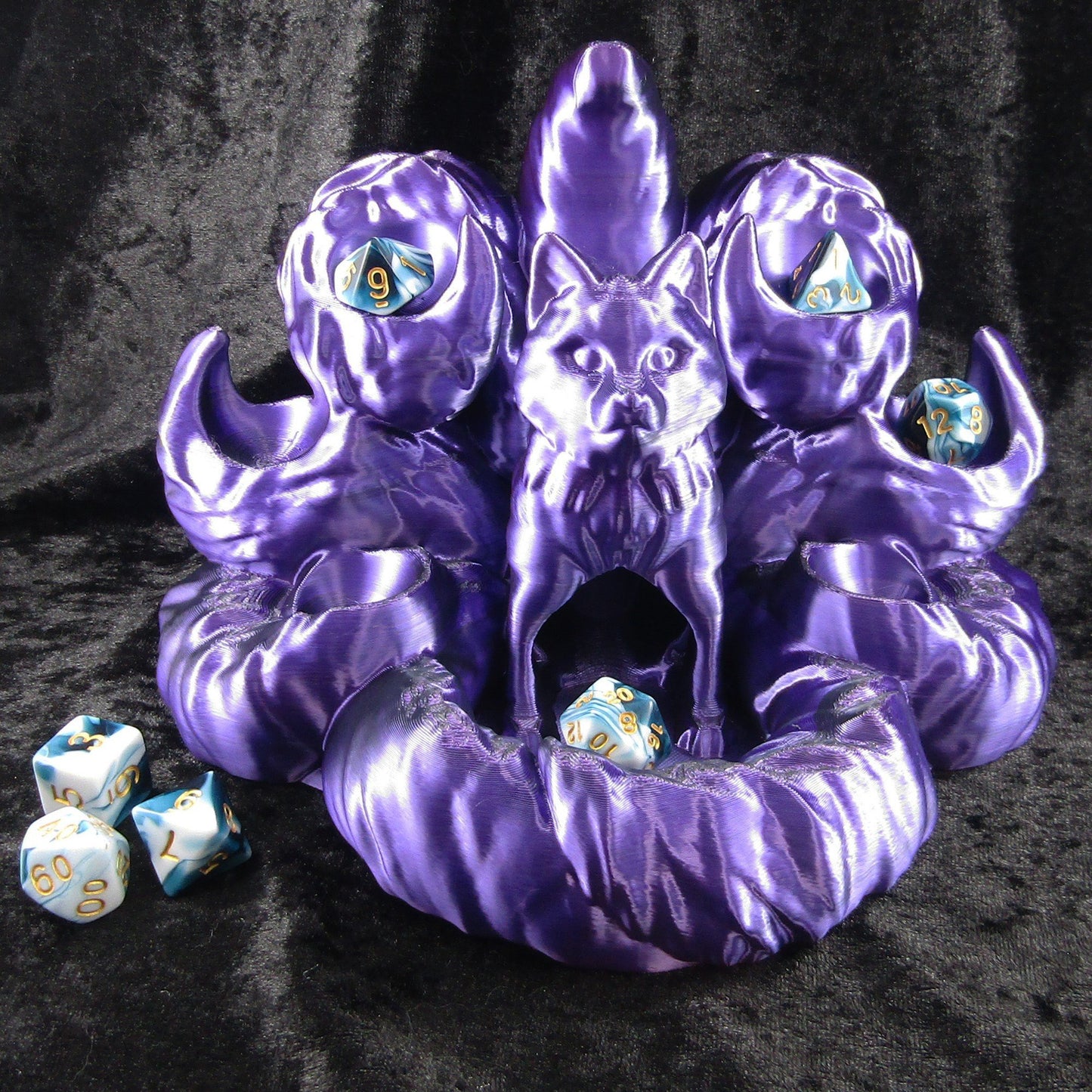 Kitsune Fox Dice Tower and Holder with choice of colours