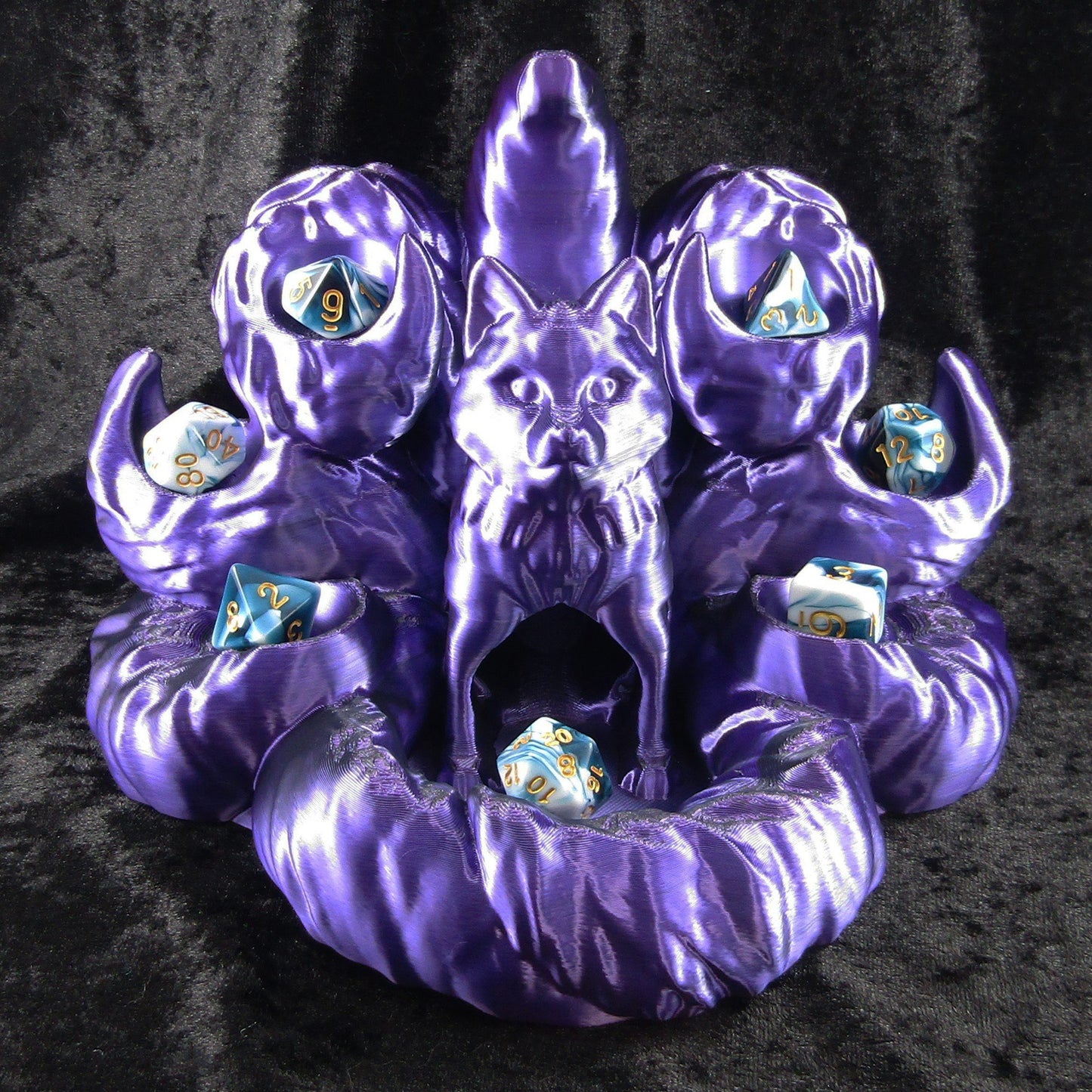 Kitsune Fox Dice Tower and Holder with choice of colours