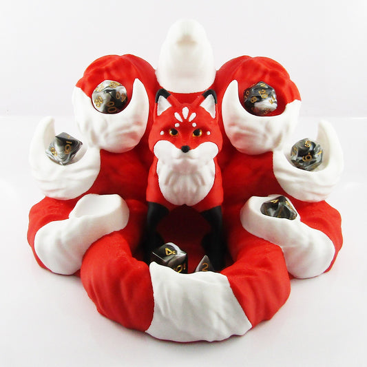 Kitsune Fox Dice Tower and Holder with choice of colours