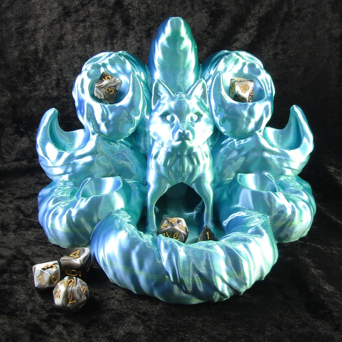 Kitsune Fox Dice Tower and Holder with choice of colours