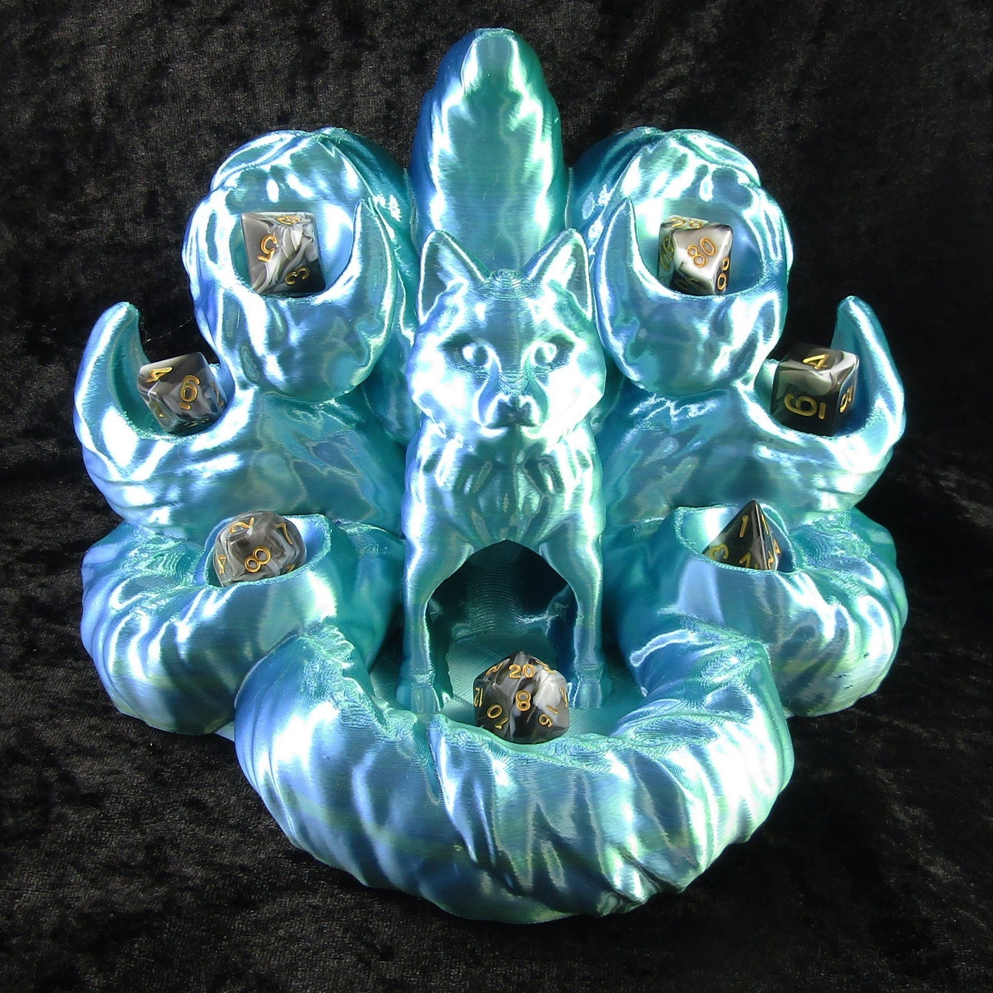 Kitsune Fox Dice Tower and Holder with choice of colours