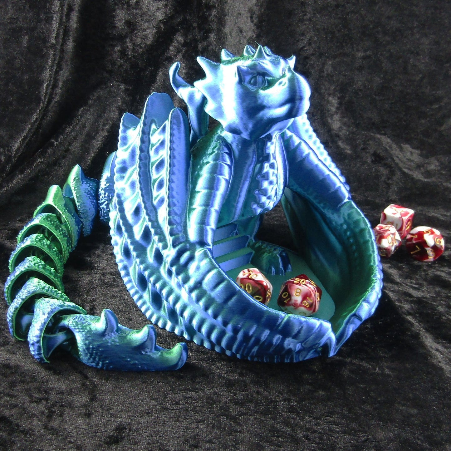Wyvern Dragon Flexi Tail Dice Tower Pick your colour