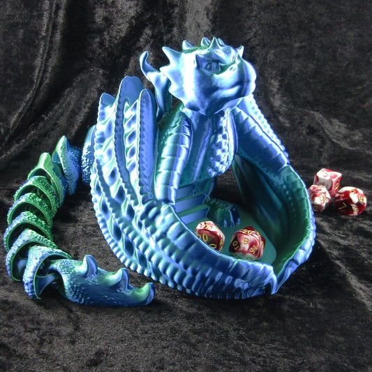Wyvern Dragon Flexi Tail Dice Tower Pick your colour