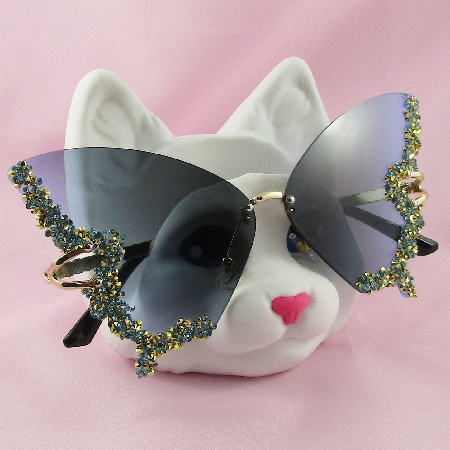 Cat Head Glasses Holder Fantasy Decor for the Cat Lover