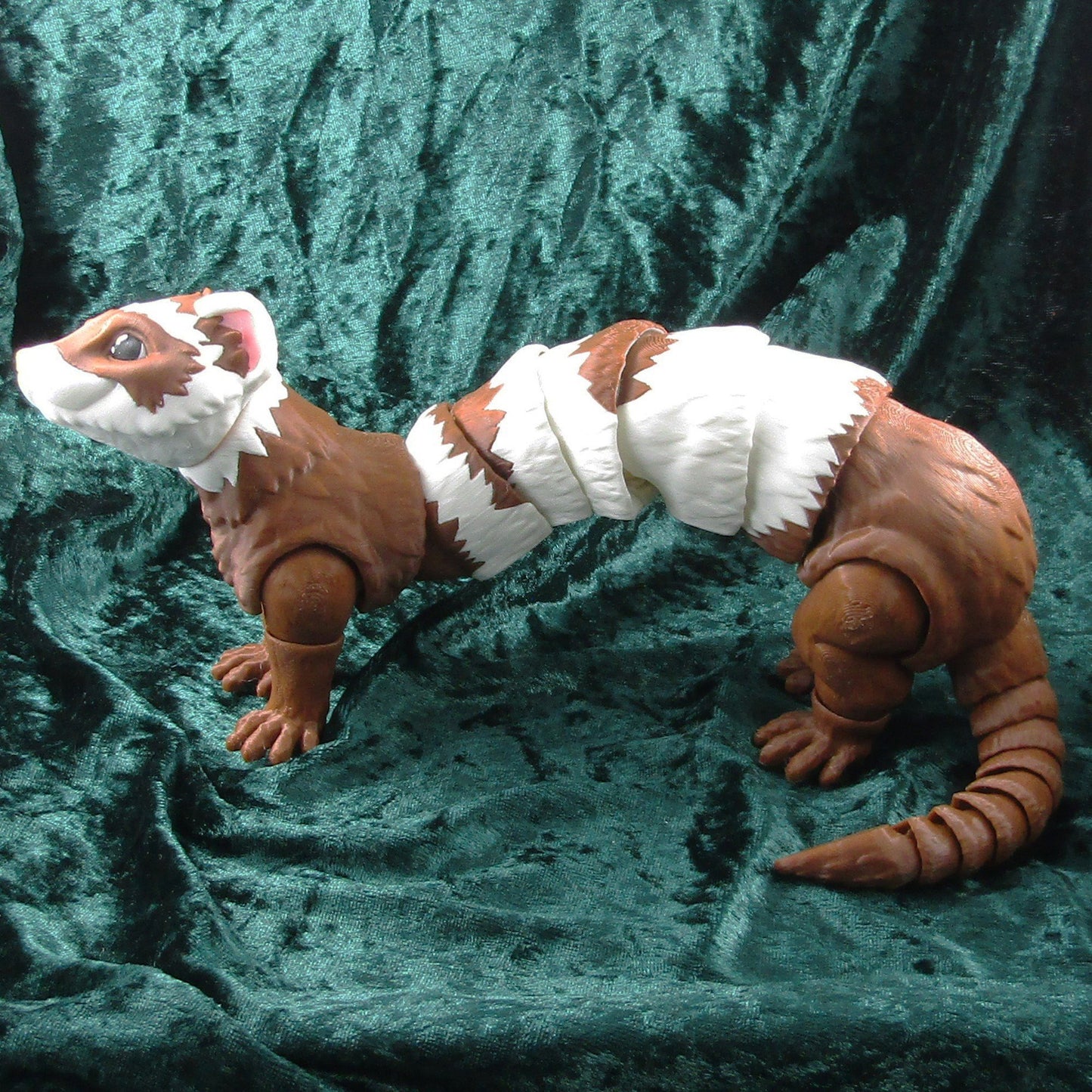 Articulated Posable Ferret 3D Fidget Toy Desk Decor Pick Colour & Size