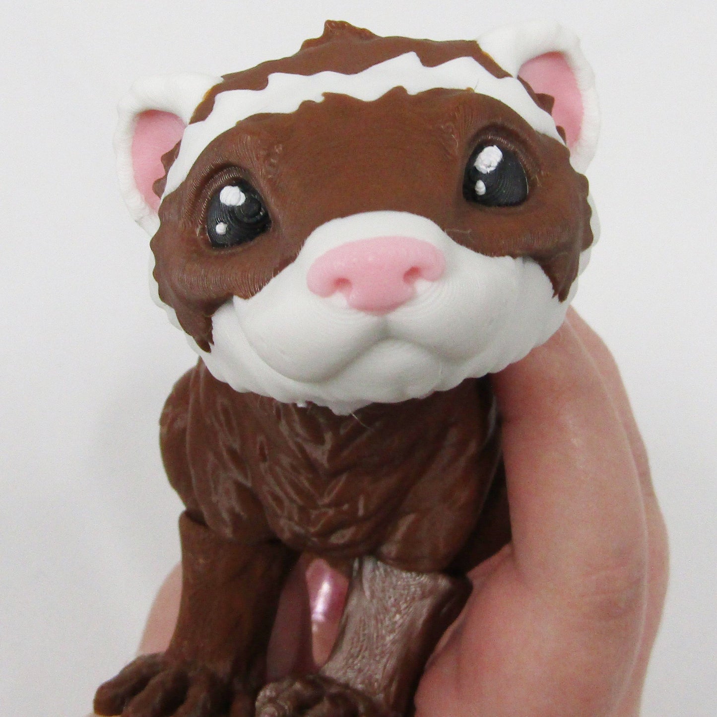 Articulated Posable Ferret 3D Fidget Toy Desk Decor Pick Colour & Size