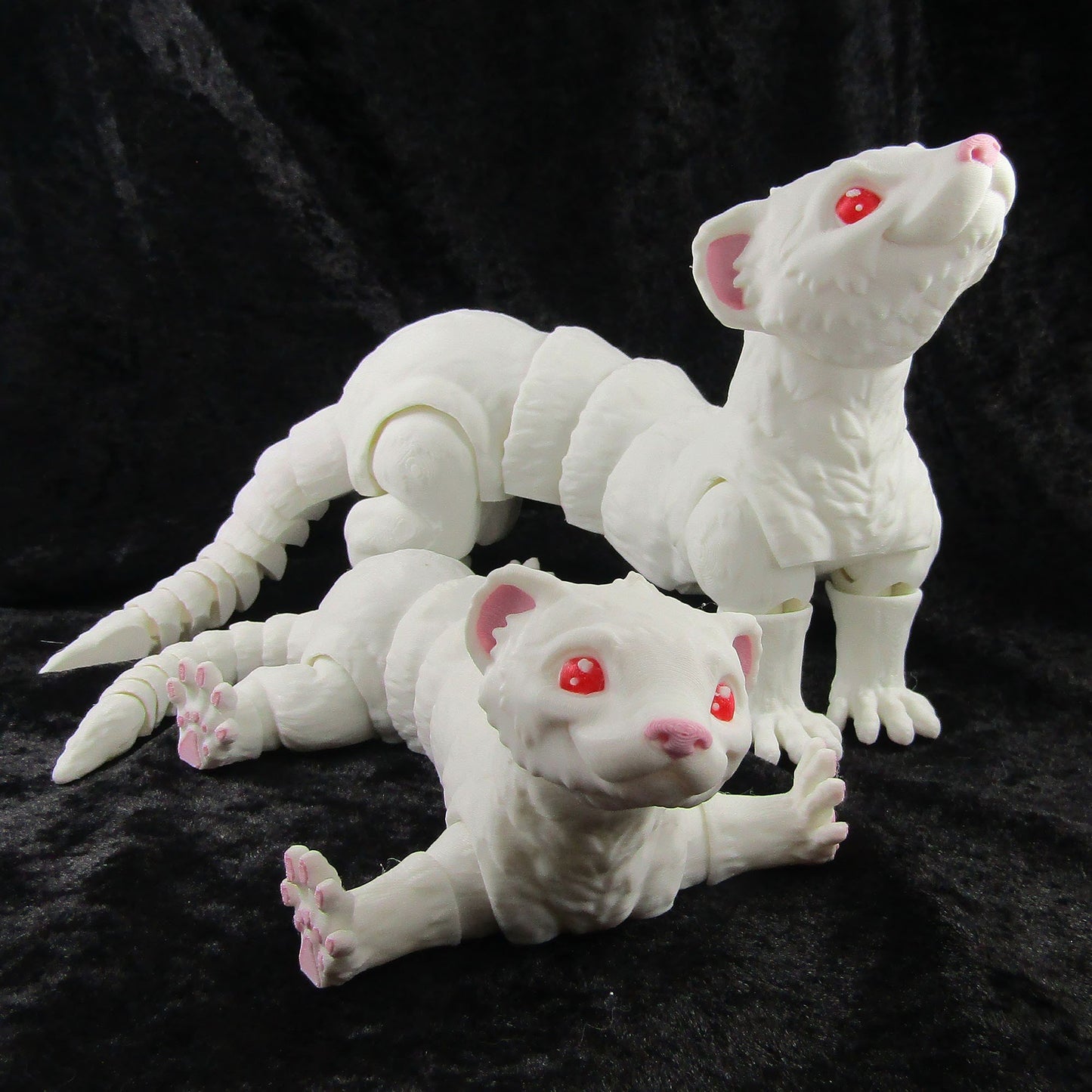 Articulated Posable Ferret 3D Fidget Toy Desk Decor Pick Colour & Size