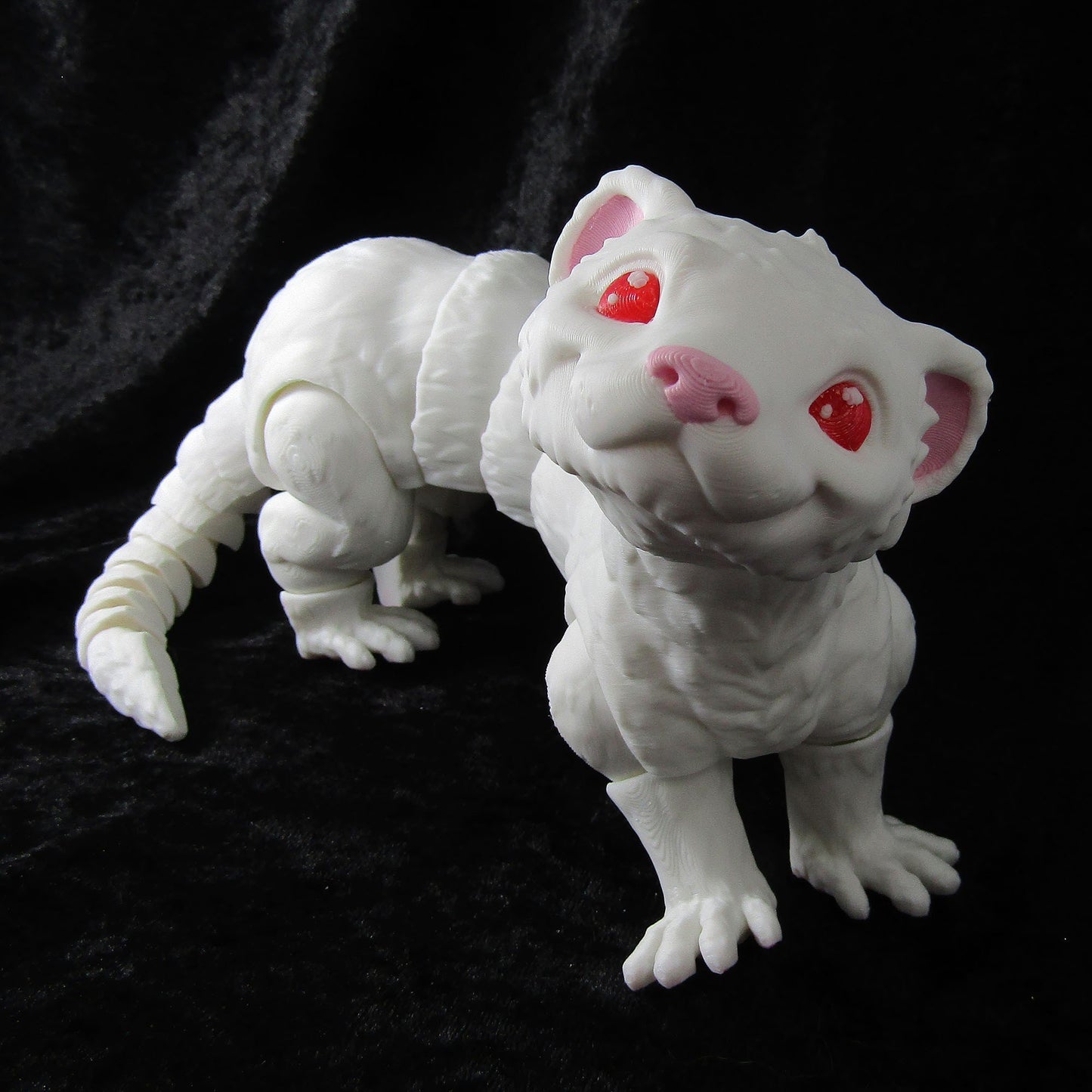 Articulated Posable Ferret 3D Fidget Toy Desk Decor Pick Colour & Size