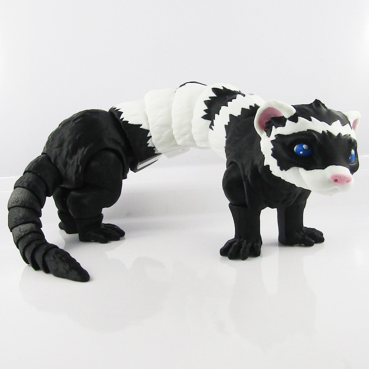 Articulated Posable Ferret 3D Fidget Toy Desk Decor Pick Colour & Size