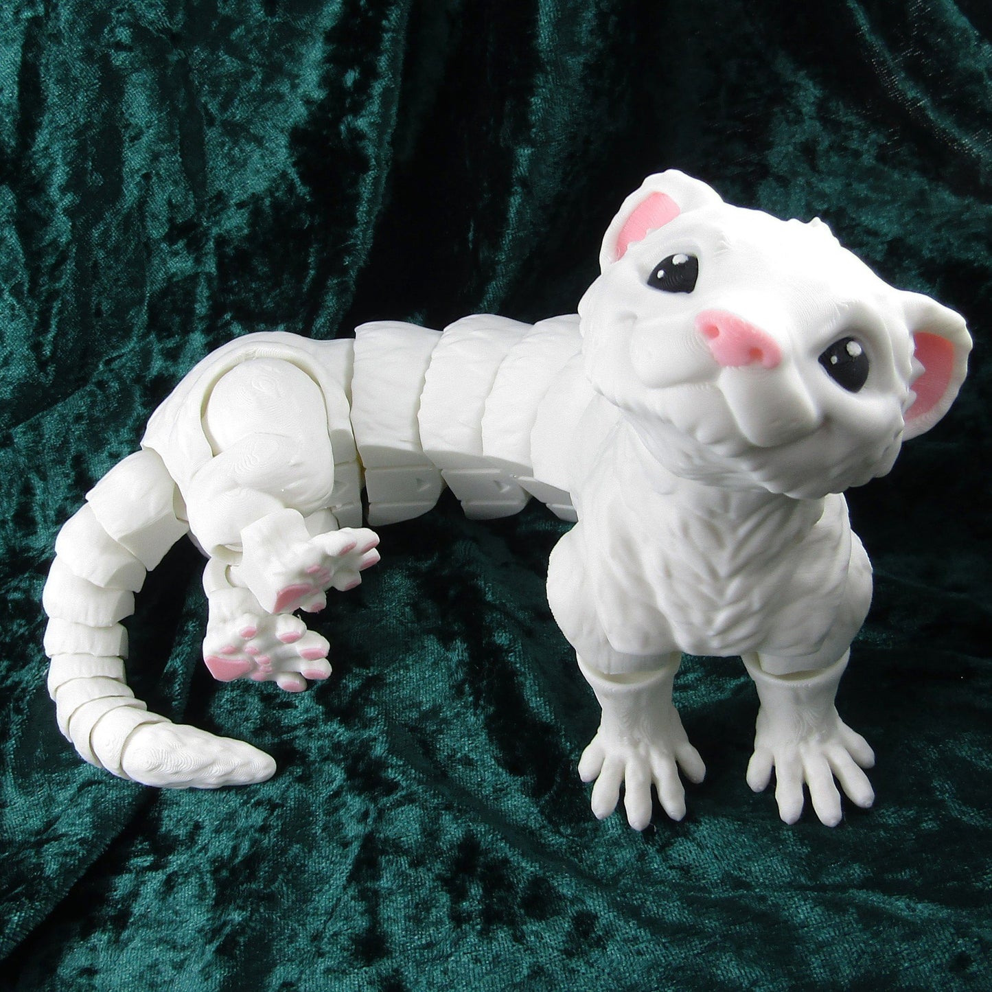 Articulated Posable Ferret 3D Fidget Toy Desk Decor Pick Colour & Size