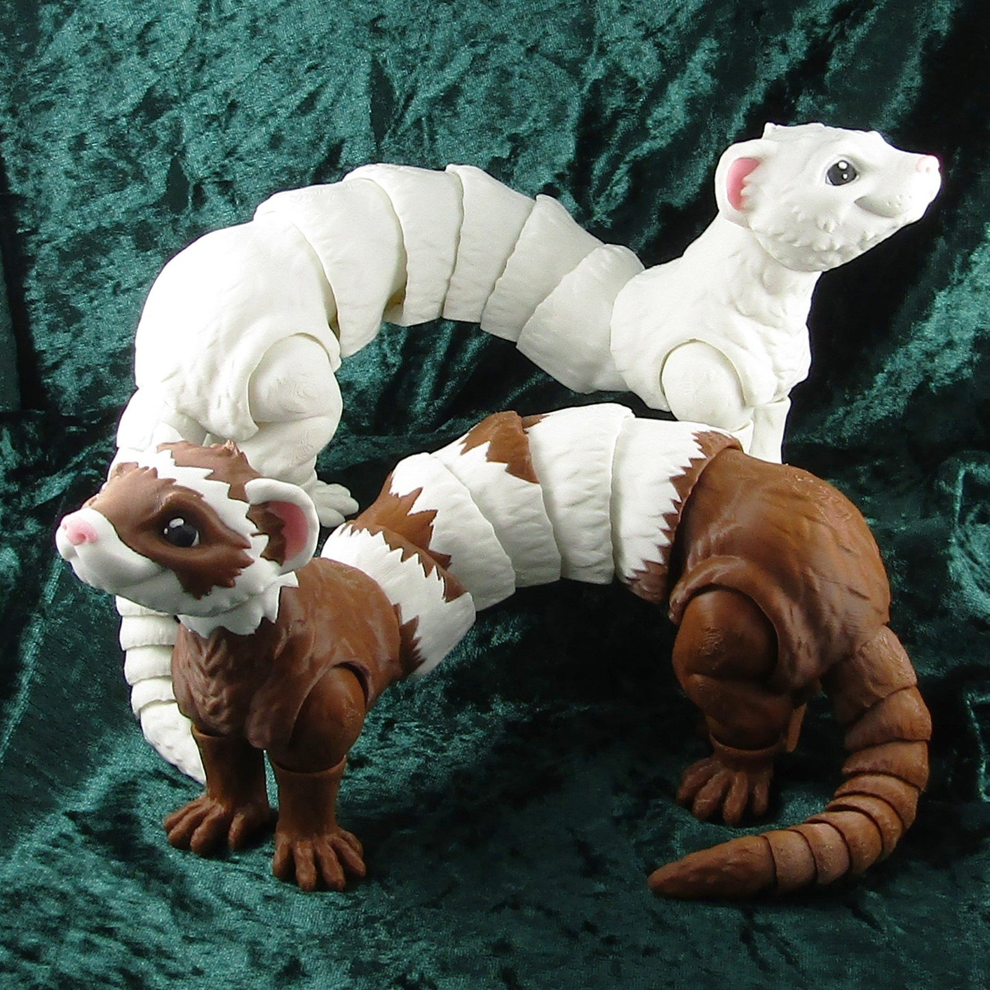 Articulated Posable Ferret 3D Fidget Toy Desk Decor Pick Colour & Size