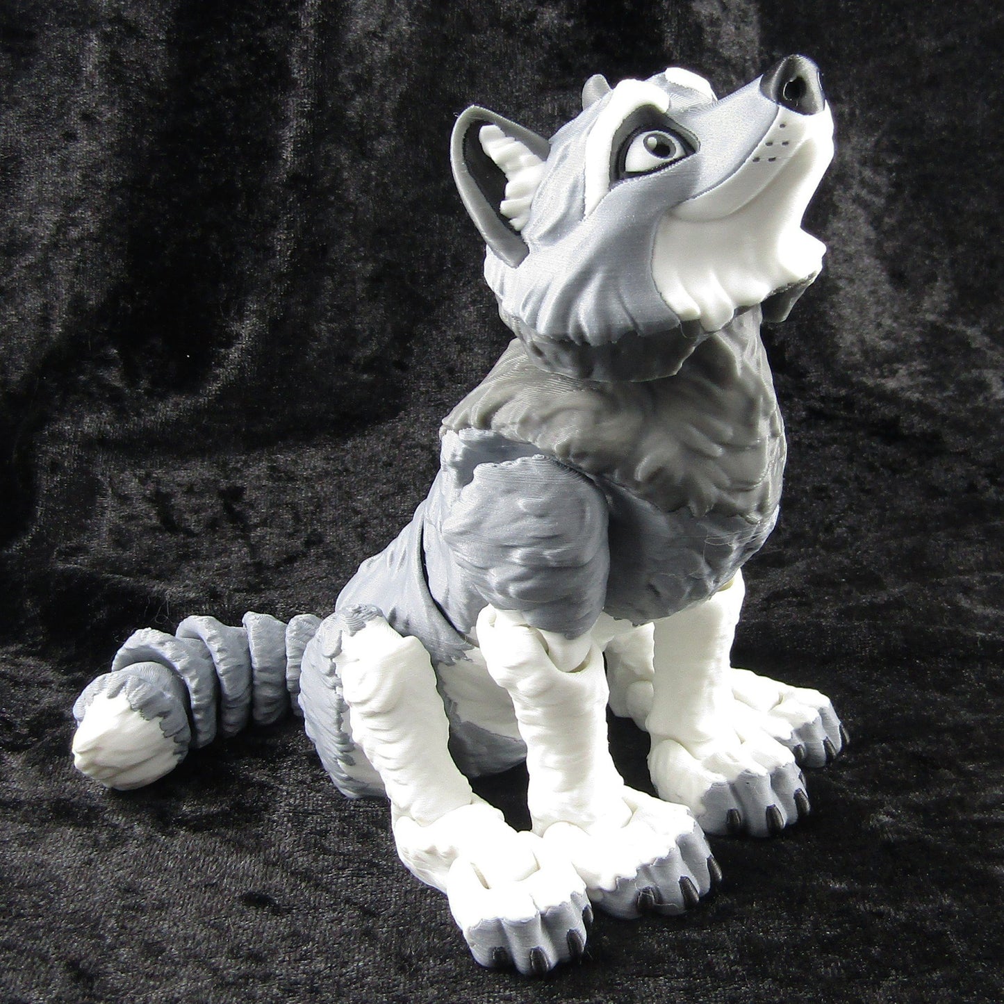 Articulated Posable Smiling Wolf 3D Fidget Toy Desk Decor Select Colours